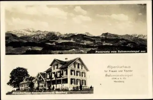 Ak Hemberg Kanton Sankt Gallen, Alpenkurhaus Salomonstempel, für Frauen und Töchter, Panorama