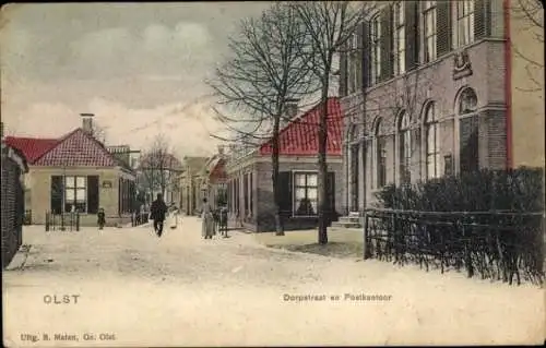 Ak Olst Wijhe Overijssel, Dorfstraße, Post