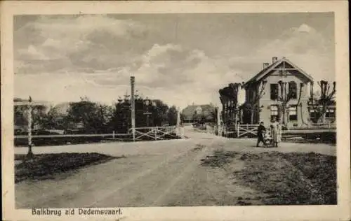 Ak Balkbrug Overijssel, Straßenpartie, Brücke