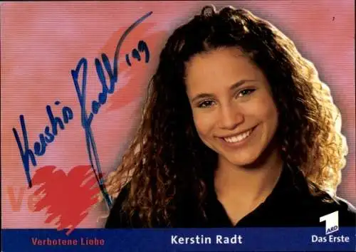 Ak Schauspielerin Kerstin Radt, Portrait, Autogramm, Verbotene Liebe, ARD