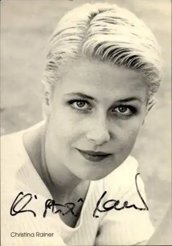 Ak Schauspielerin Christina Rainer, Portrait, Autogramm