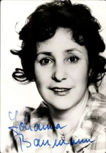 Ak Schauspielerin Johanna Baumann, Portrait, Autogramm