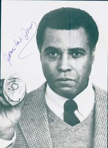 Foto Schauspieler James Earl Jones, Portrait, Autogramm