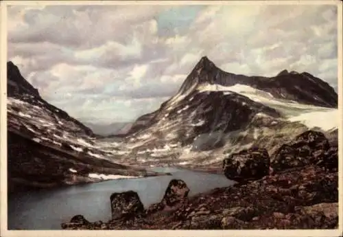 Ak Norwegen, Jotunheimen, Falketind, Landschaftsmotiv, Berglandschaft