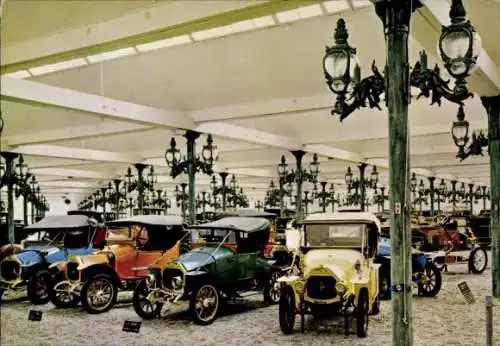 Ak Nationales Automobil-Museum Mulhouse, Ausstellungssaal, Automobil Le Zebre