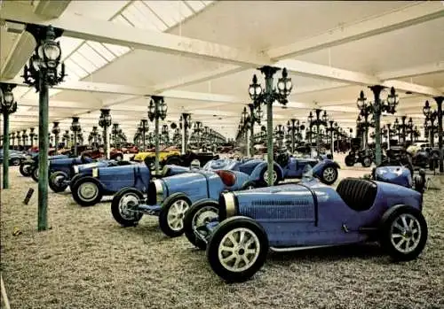 Ak Nationales Automobil-Museum Mulhouse, Ausstellungssaal, Abteilung Bugatti