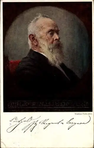 Ganzsachen Künstler Ak Firle, Walther, Prinzregent Luitpold von Bayern, Portrait
