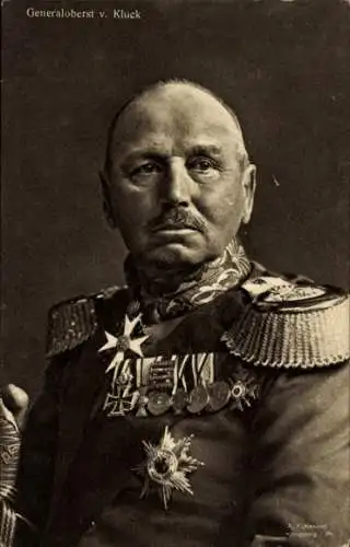 Ak Generaloberst Alexander von Kluck, Portrait in Uniform, Orden