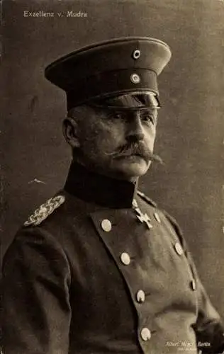 Ak General Bruno von Mudra, Portrait in Uniform
