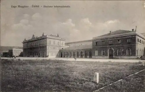 Ak Luino Lago Maggiore Lombardia, Stazione internazionale