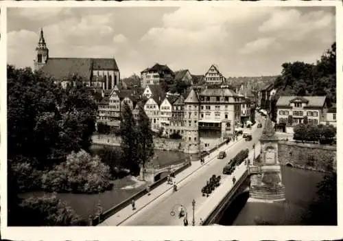 Ak Tübingen am Neckar, Brücke, Kirche