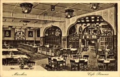 Ak München, Café Princess, Inneres