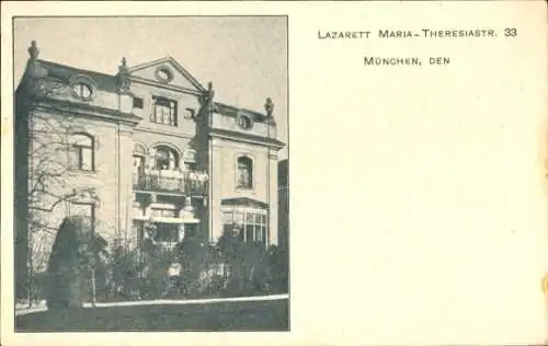 Ak München, Lazarett Maria, Theresiastraße 33