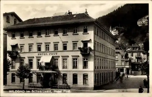 Ak Bad Wildbad Schwarzwald, Hotel Post