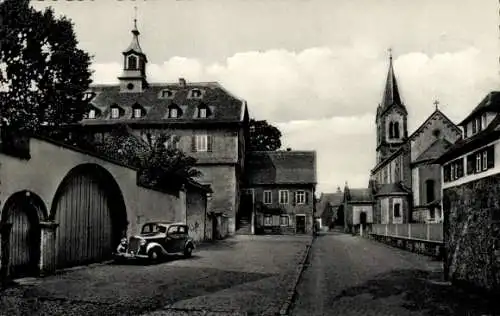 Ak Groß Umstadt in Hessen, Pfälzer Schloss, Katholische Kirche