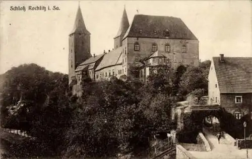 Ak Rochlitz an der Mulde, Schloss, Tor