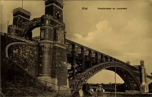 Ak Kiel in Schleswig Holstein, Hochbrücke zu Levensau