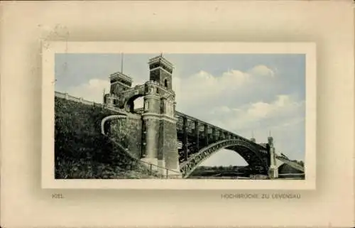 Ak Kiel, Hochbrücke zu Levensau