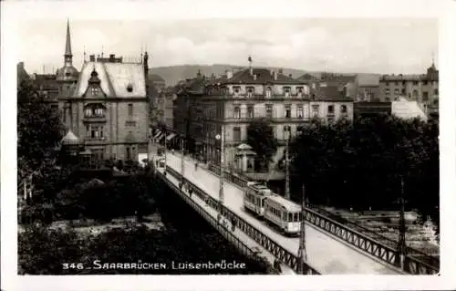 Ak Saarbrücken a.d. Saar, Straßenbahn, Luisenbrücke