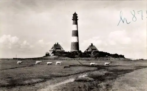 Ak Halbinsel Eiderstedt in Nordfriesland, Leuchtturm Westerheversand