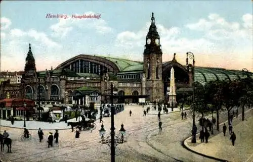 Ak Hamburg Mitte Sankt Georg, Hauptbahnhof