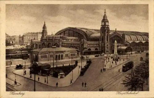 Ak Hamburg Mitte Sankt Georg, Hauptbahnhof