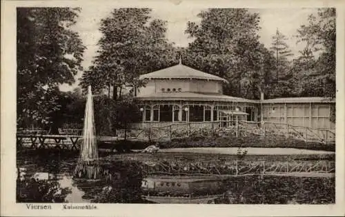 Ak Viersen in Nordrhein Westfalen, Kaisermühle, Wasserfontäne, Teich