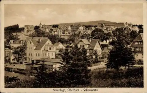 Ak Braunlage im Oberharz, Blick auf das Villenviertel