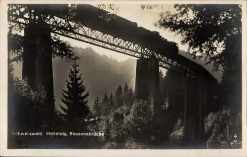 Ak Breitnau im Schwarzwald, Höllental, Höllsteig, Ravenna Viadukt, Eisenbahnbrücke