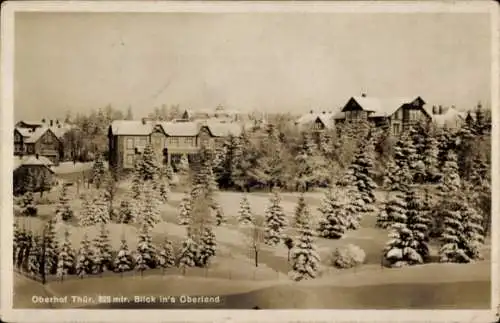 Ak Oberhof im Thüringer Wald, Blick ins Oberland, Winter