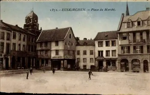 Ak Euskirchen in Nordrhein Westfalen, Marktplatz, Geschäfte