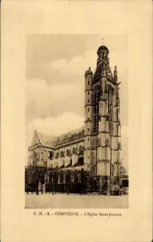 Ak Compiègne Oise, Kirche Saint-Jacques