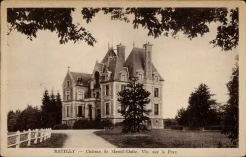 Ak Batilly-Orne, Château de Mesnil Glaise, Blick auf den Park
