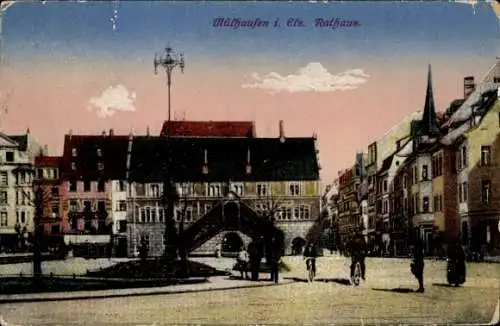 Ak Mulhouse Mülhausen Elsass Haut Rhin, Rathaus