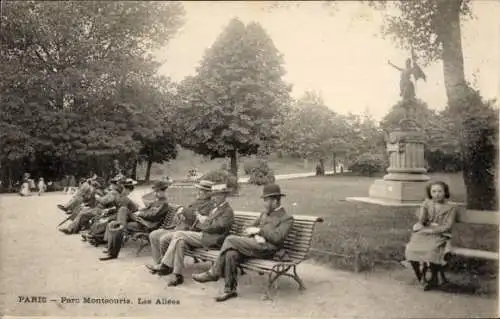 Ak Paris XIV, Parc Montsouris, Alleen