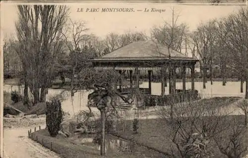 Ak Paris XIV, Parc Montsouris, Le Kiosque