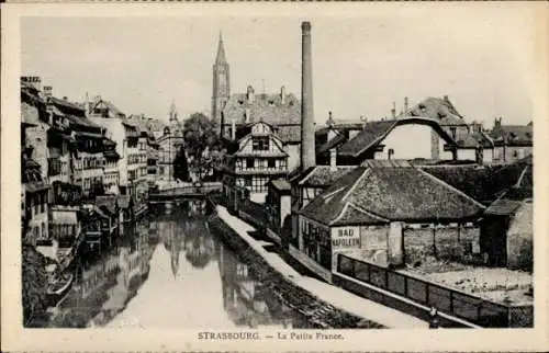 Ak Straßburg Elsass Bas Rhin, La Petite France, Bad Napoleon
