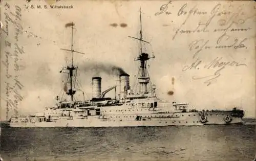 Ak Deutsches Kriegsschiff, SMS Wittelsbach, Kaiserliche Marine