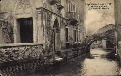 Ak Roma Rom Lazio, Esposizioni 1911, Il Canale di Venezia
