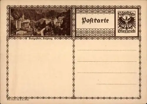 Ganzsachen Ak Bad Gastein Badgastein in Salzburg, Teilansicht vom Ort