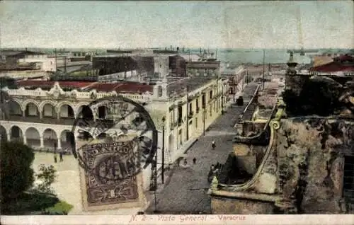 Ak Veracruz Mexico, Teilansicht, Blick zum Hafen