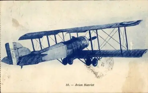 Ak Französisches Militärflugzeug Hanriot