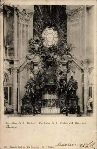 Ak Vatikan Rom Lazio, Basilica di San Pietro, Cattedra di San Pietro
