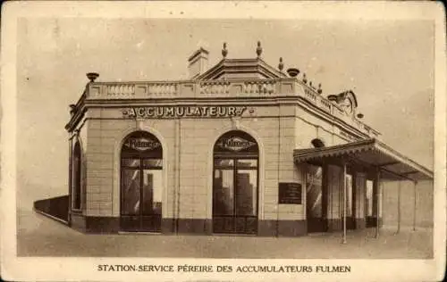 Ak Paris, Station Service Péreire des Accumulateurs Fulmen, Autowerkstatt