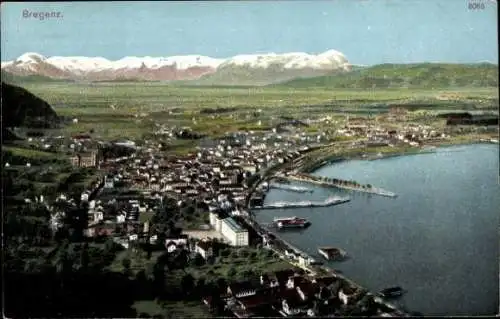 Ak Bregenz am Bodensee Vorarlberg, Ortspanorama
