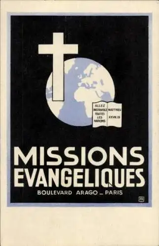 Ak Paris, Boulevard Arago, Evangelische Missionen