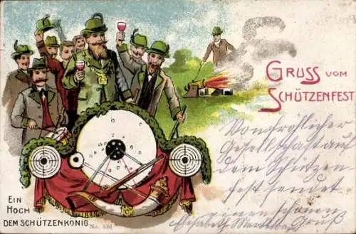 Litho Schützenfest, Ein Hoch dem Schützenkönig