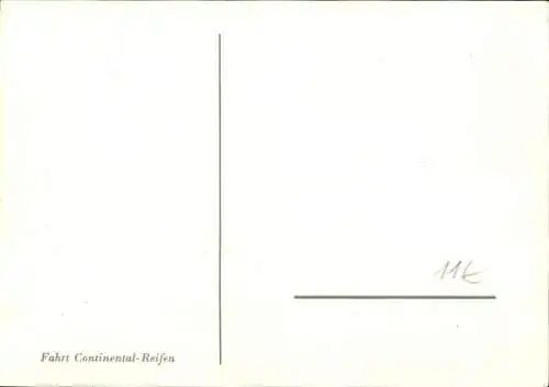 Künstler Ak Lastwagen auf einem Marktplatz, Reklame Continental Reifen