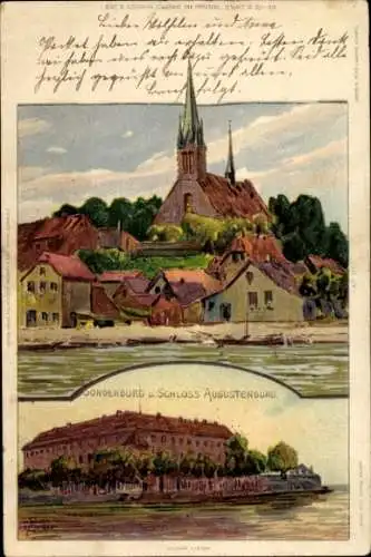 Künstler Litho Augustenborg Augustenburg Sønderborg Sönderborg Dänemark, Schloss