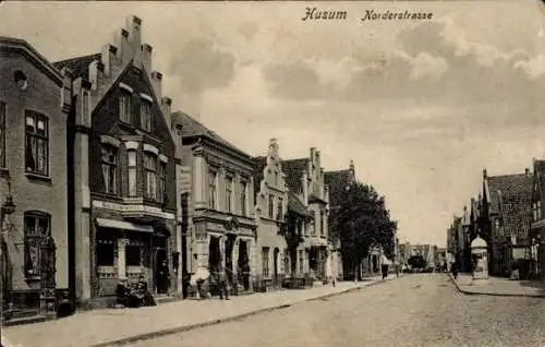 Ak Husum in Nordfriesland, Partie in der Norderstraße, Geschäft Georg C. Hansen